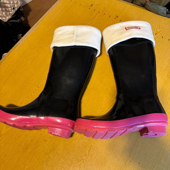 hunter original tall boots size 8 with liner - Picture 9 of 10